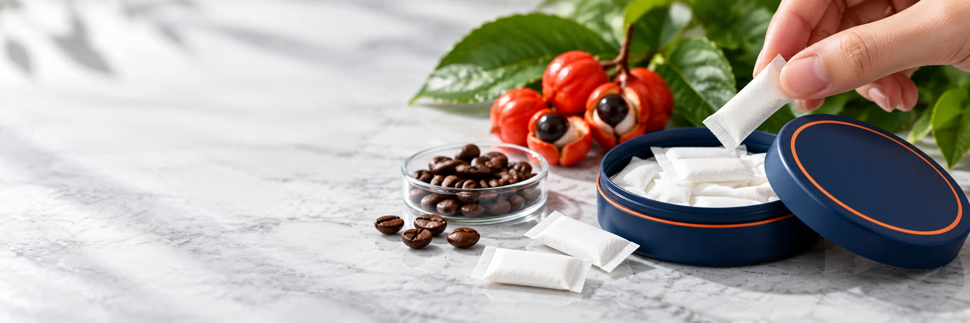 Botanical caffeine sourcing concept