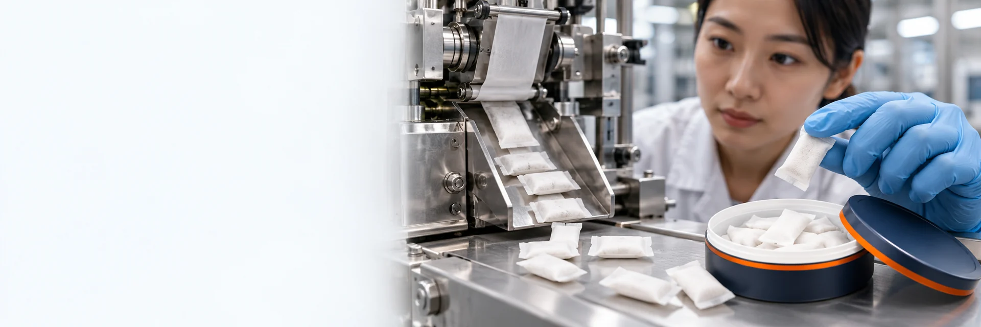 Nonwoven pouch manufacturing illustration
