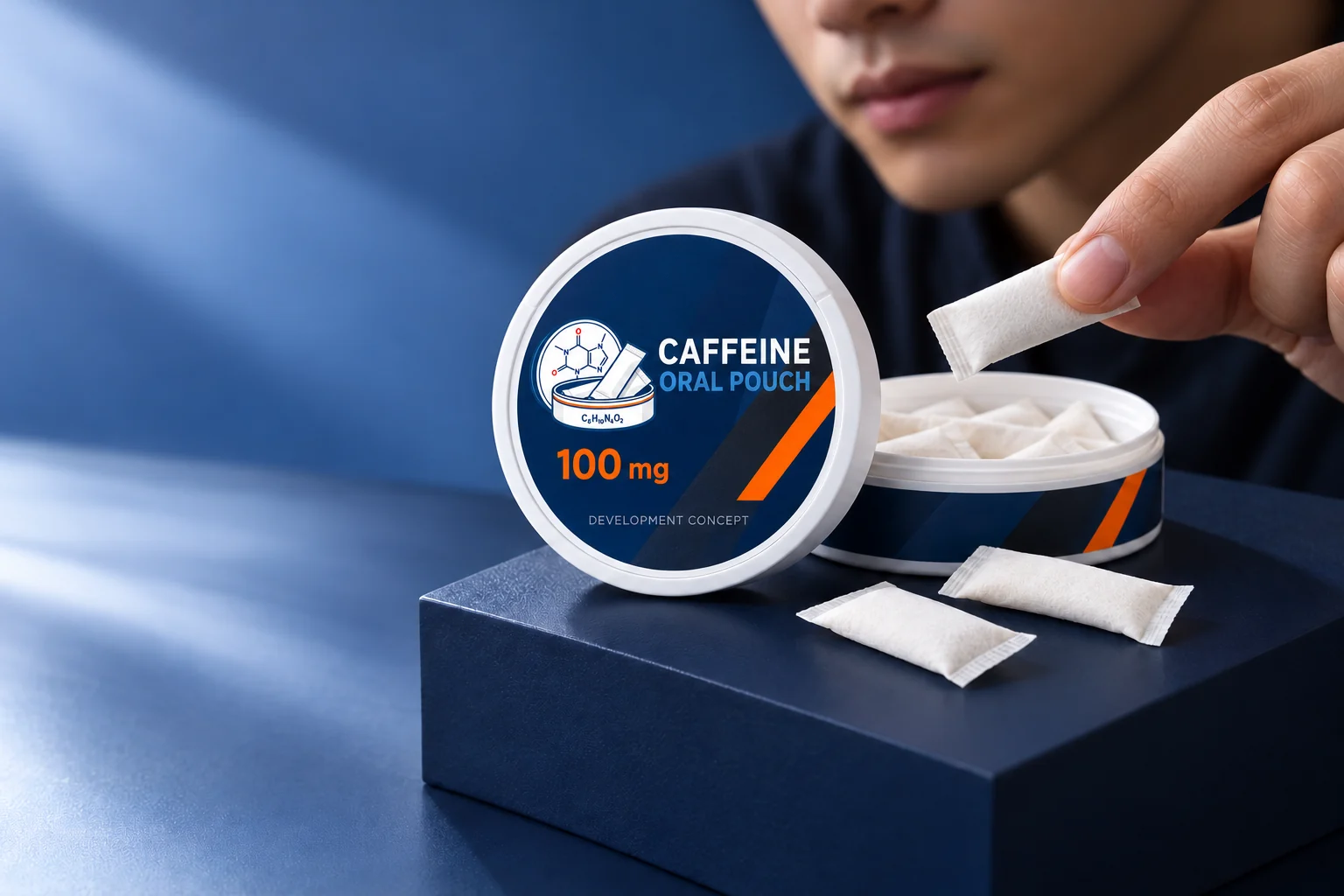 100mg caffeine pouches private label development packaging concept